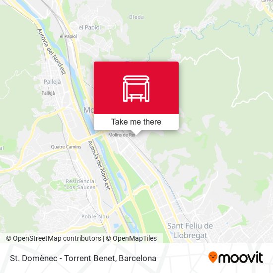 St. Domènec - Torrent Benet map