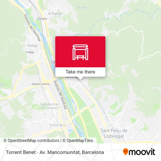 Torrent Benet - Av. Mancomunitat map