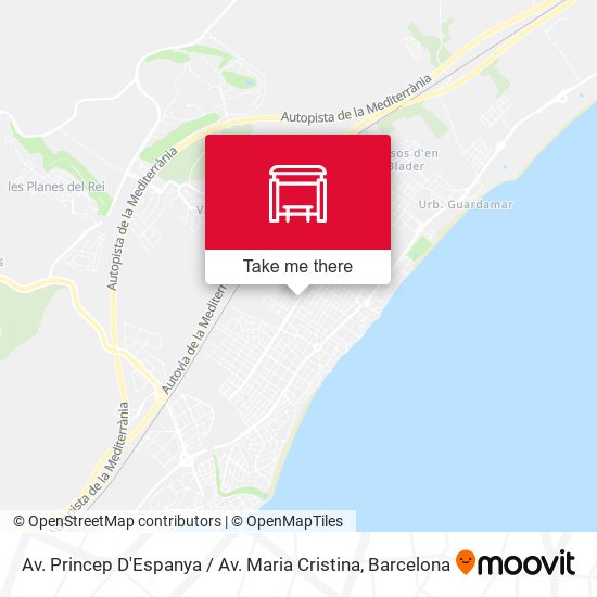 Av. Princep D'Espanya / Av. Maria Cristina map
