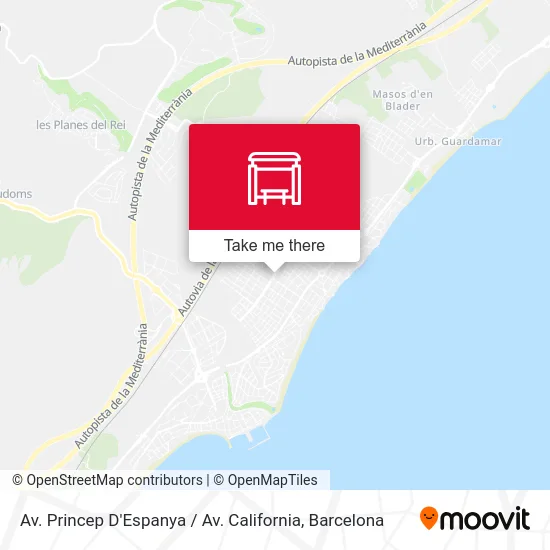 Av. Princep D'Espanya / Av. California map
