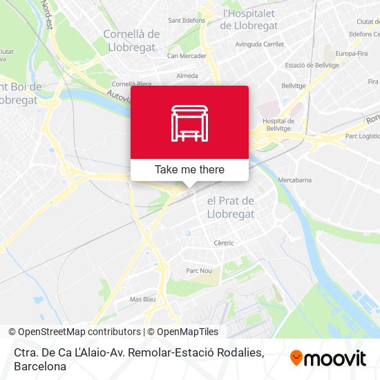 mapa Ctra. De Ca L'Alaio-Av. Remolar-Estació Rodalies