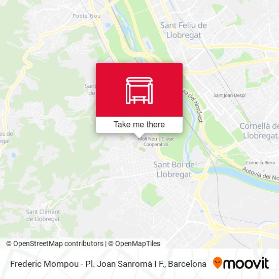 Frederic Mompou - Pl. Joan Sanromà I F. map