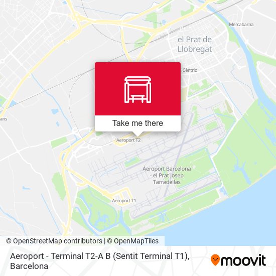 Aeroport - Terminal T2-A B (Sentit Terminal T1) map