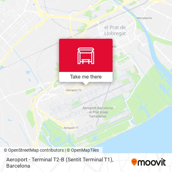 Aeroport - Terminal T2-B (Sentit Terminal T1) map