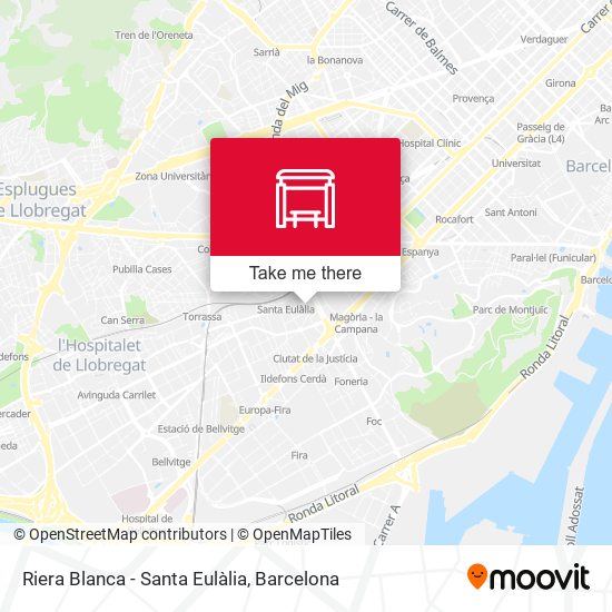 Riera Blanca - Santa Eulàlia map