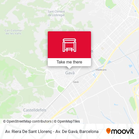 Av. Riera De Sant Llorenç - Av. De Gavà map