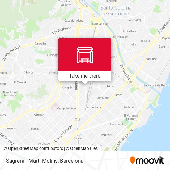 Sagrera - Martí Molins map