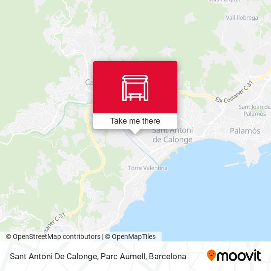 Sant Antoni De Calonge, Parc Aumell map