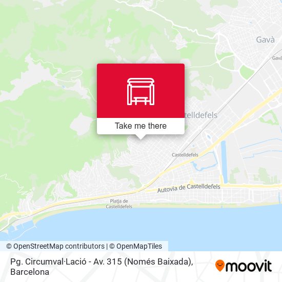Pg. Circumval·Lació - Av. 315 (Només Baixada) map