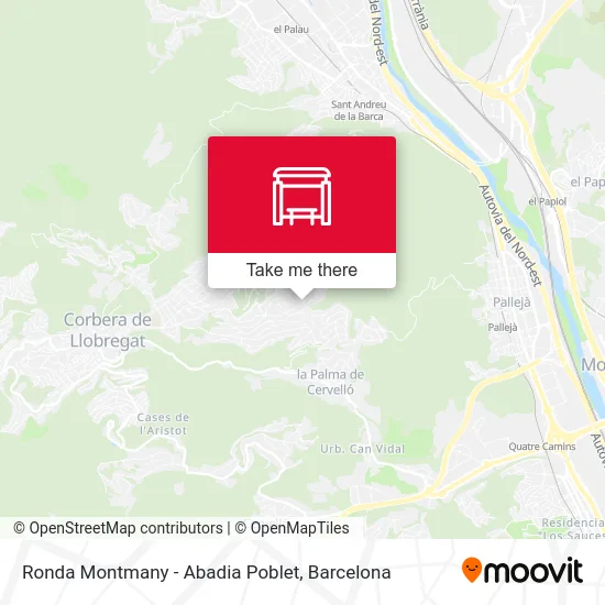 Ronda Montmany - Abadia Poblet map