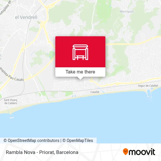 Rambla Nova - Priorat map