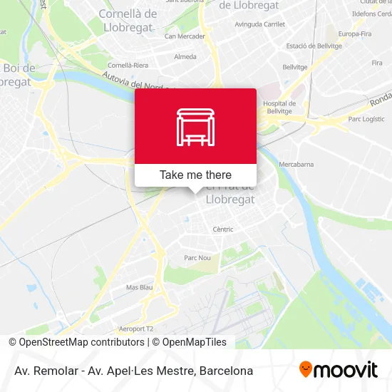 Av. Remolar - Av. Apel·Les Mestre map