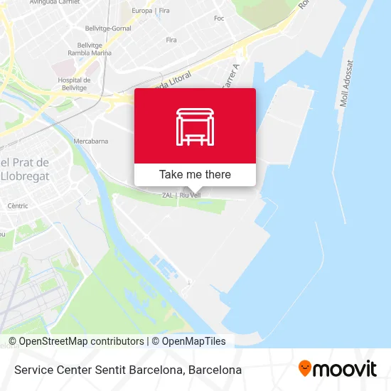 Service Center Sentit Barcelona map