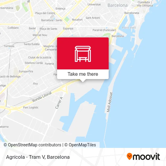 Agrícola - Tram V map