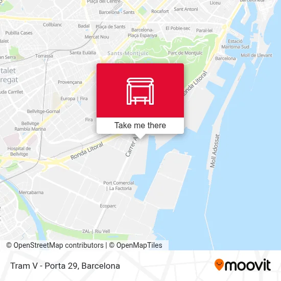 Tram V - Porta 29 map