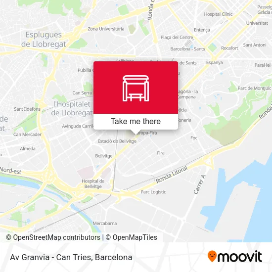 Av Granvia - Can Tries map