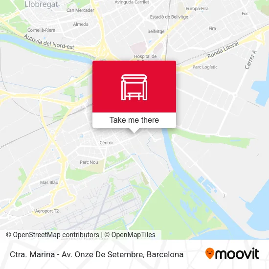 mapa Ctra. Marina - Av. Onze De Setembre