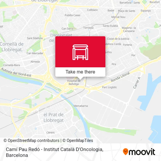 Camí Pau Redó - Institut Català D'Oncologia map