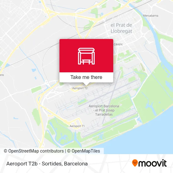 Aeroport T2b - Sortides map