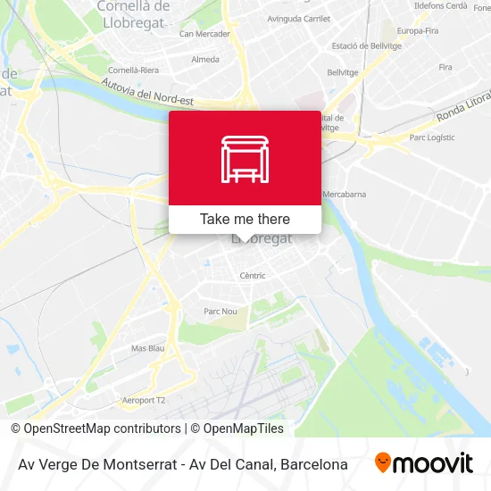 Av Verge De Montserrat - Av Del Canal map