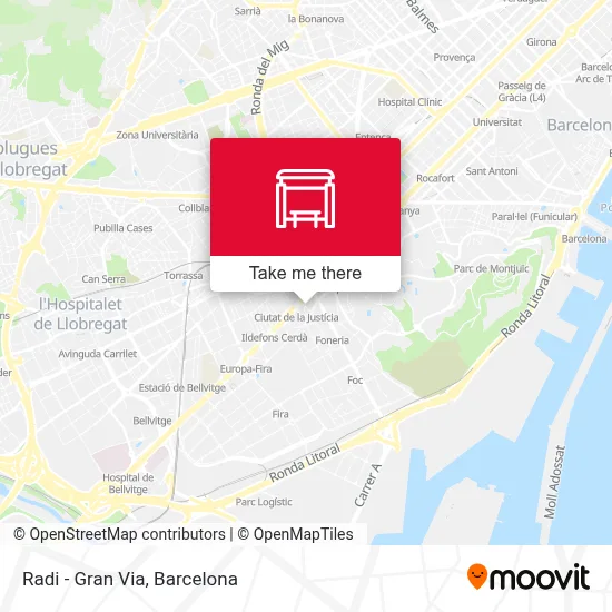 mapa Radi - Gran Via