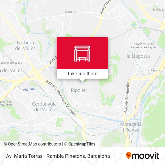 mapa Av. Maria Torras - Rambla Pinetons