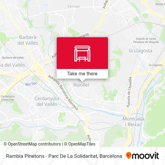 Rambla Pinetons - Parc De La Solidaritat map