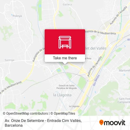 Av. Onze De Setembre - Entrada Cim Vallès map