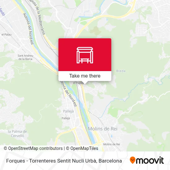 Forques - Torrenteres Sentit Nucli Urbà map