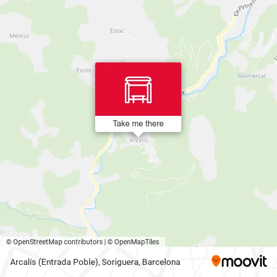 Arcalís (Entrada Poble), Soriguera map