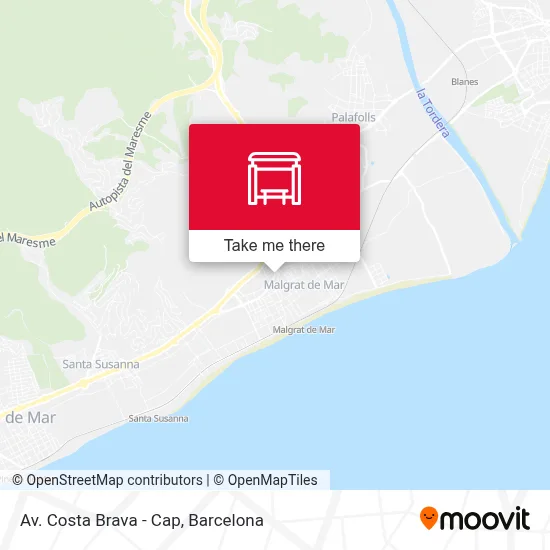 mapa Av. Costa Brava - Cap