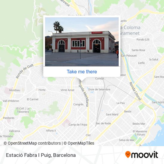 Estació Fabra I Puig map