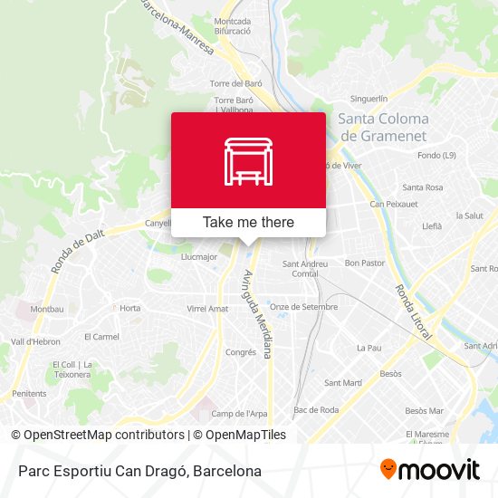 Parc Esportiu Can Dragó map