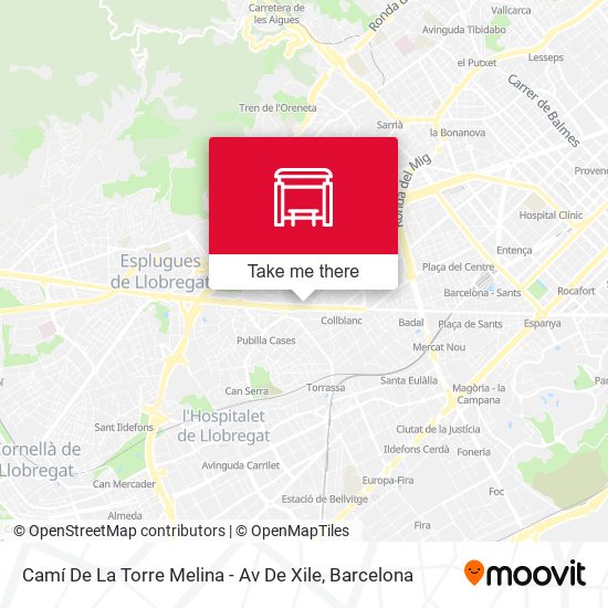 Camí De La Torre Melina - Av De Xile map