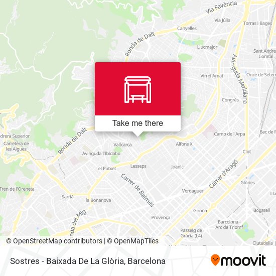 Sostres - Baixada De La Glòria map