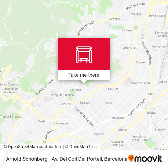 Arnold Schönberg - Av. Del Coll Del Portell map