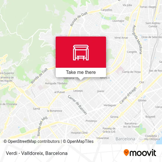 Verdi - Valldoreix map