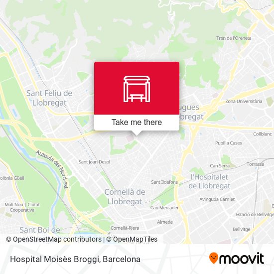 Hospital Moisès Broggi map