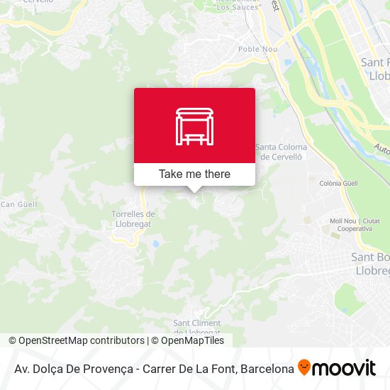 Av. Dolça De Provença - Carrer De La Font map