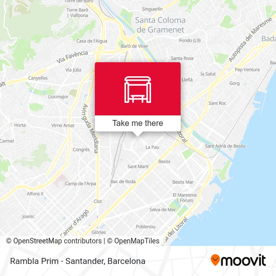 Rambla Prim - Santander map