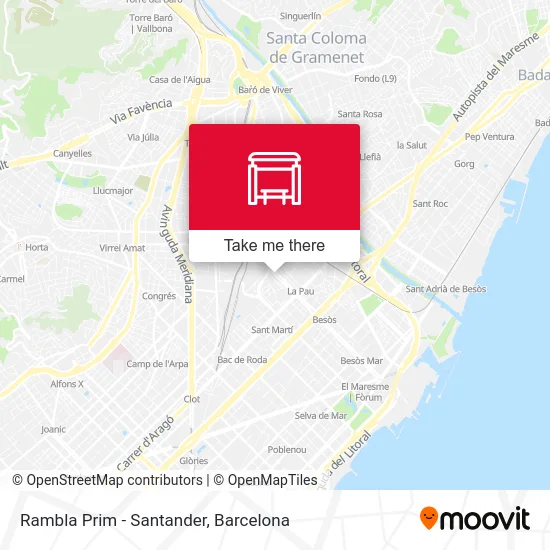 Rambla Prim - Santander map
