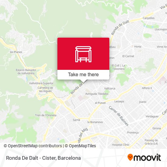 Ronda De Dalt - Císter map