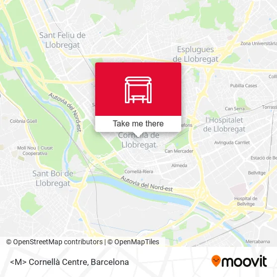 <M> Cornellà Centre map