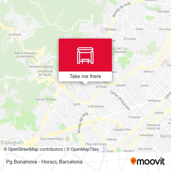 Pg Bonanova - Horaci map