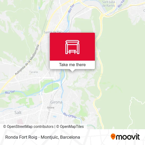 Ronda Fort Roig - Montjuïc map