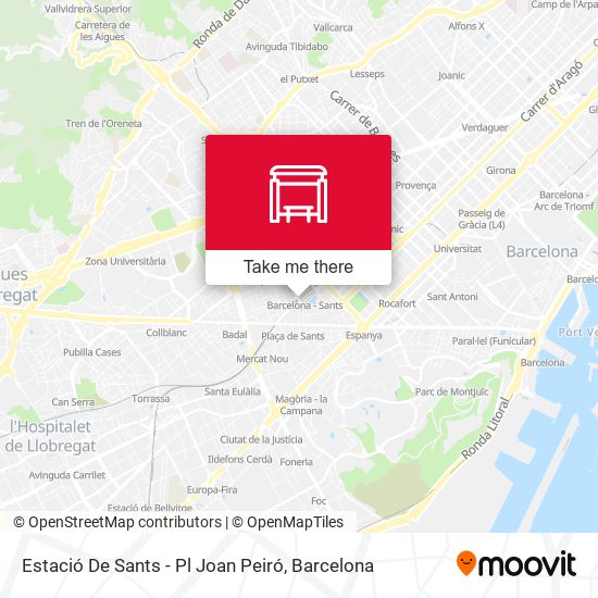 Estació De Sants - Pl Joan Peiró map