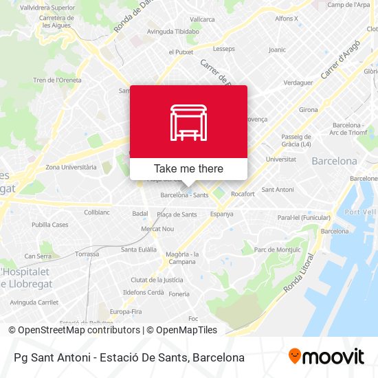 Pg Sant Antoni - Estació De Sants map