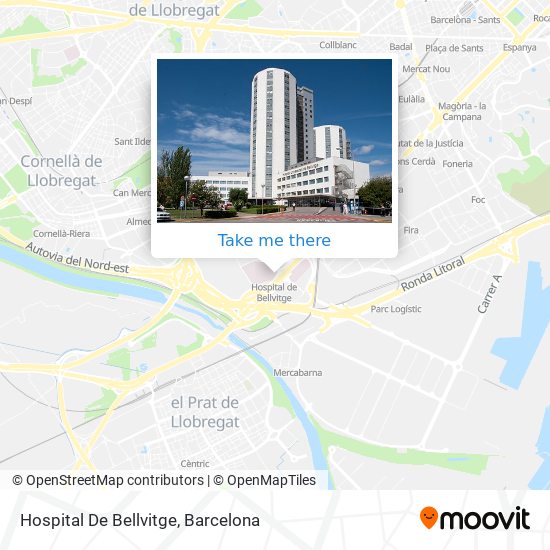 mapa Hospital De Bellvitge