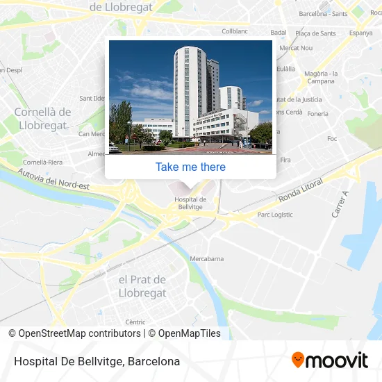 Hospital De Bellvitge map