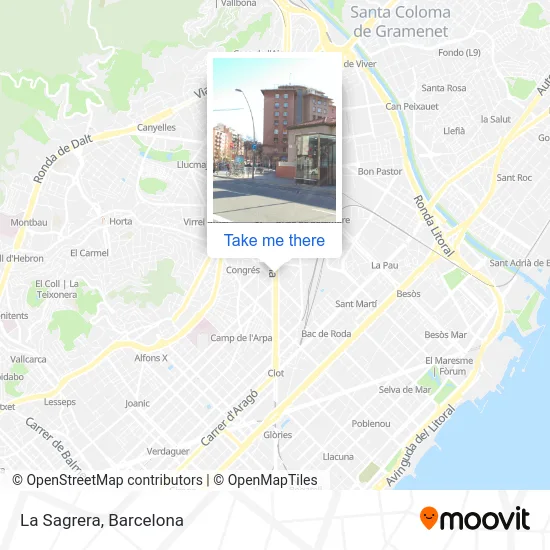 La Sagrera map
